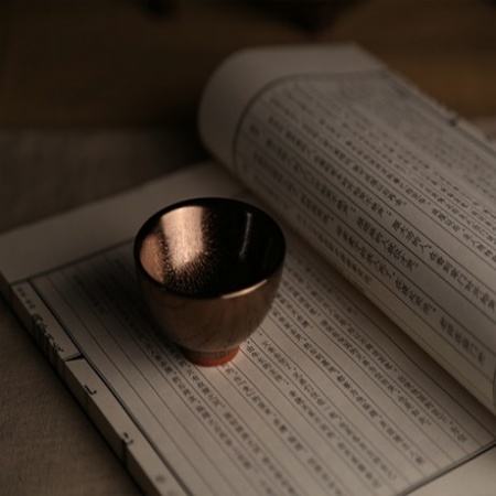 黄金釉玫瑰金中圆杯